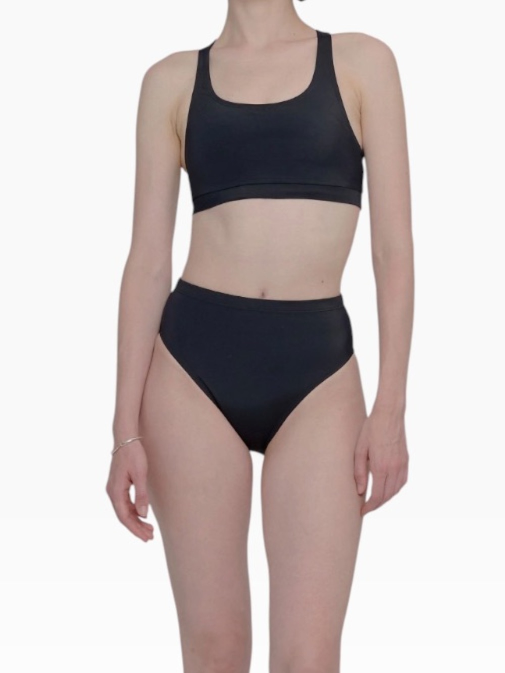 NU SWIM Super HI Bottom in Black Size XS